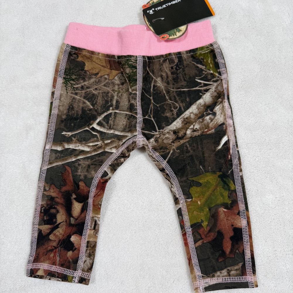 Outdoor Kids Bass Pro‎ Shops Camo Leggings Pink Trim Size 9 Months
